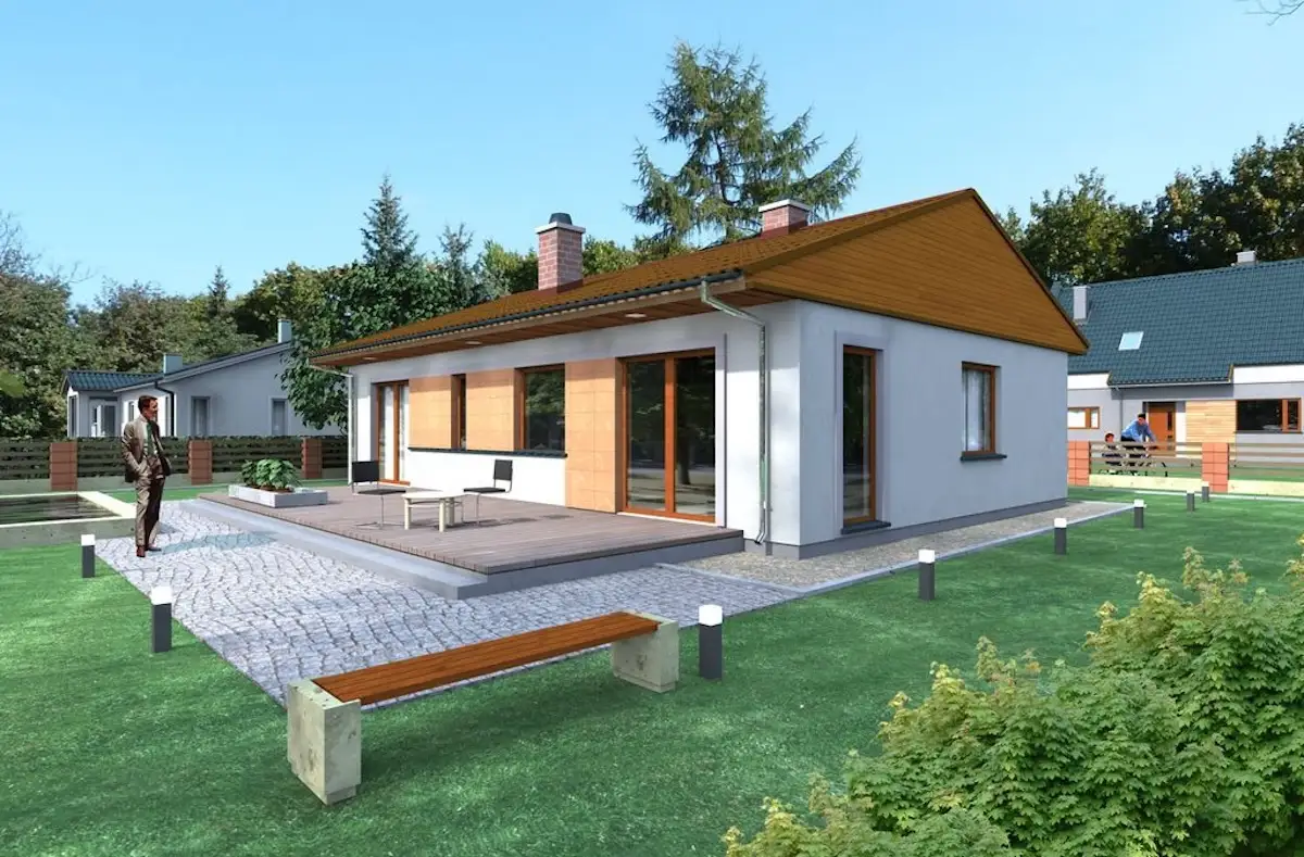 Bydgoszcz Fordon 99 m² – kompaktowy dom szkieletowy dla rodziny 5