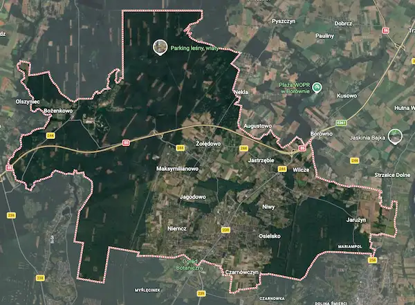 Mapa Gminy Osielsko 