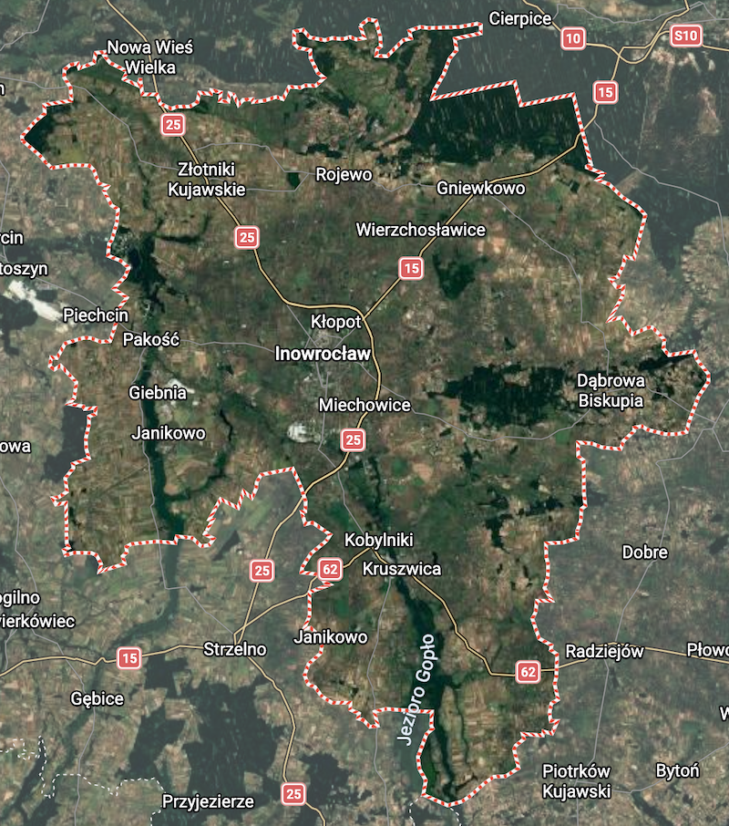 Mapa Inowrocław i okolice