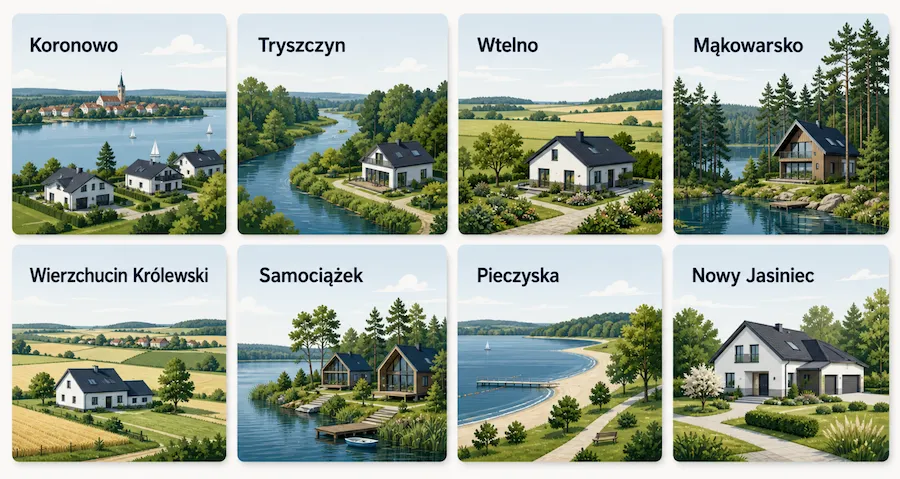 Miejscowości, w których realizujemy budowy