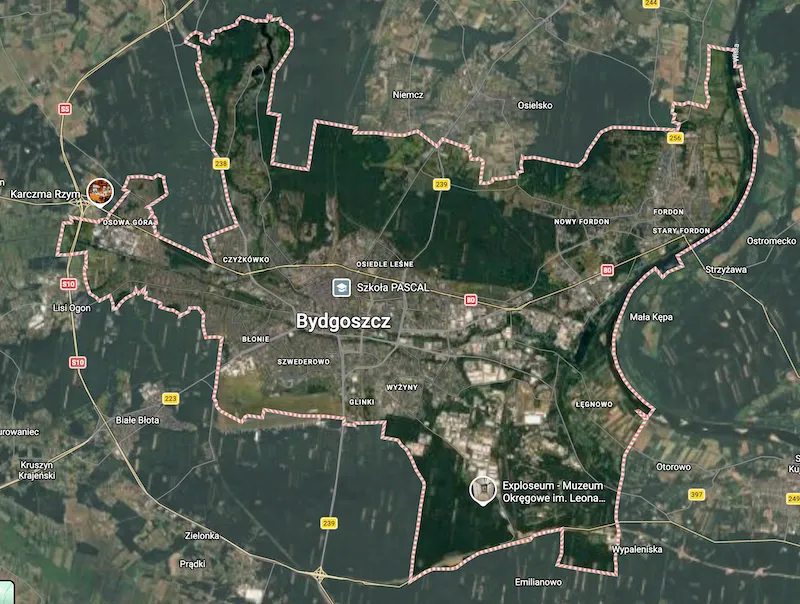Mapa Bydgoszczy